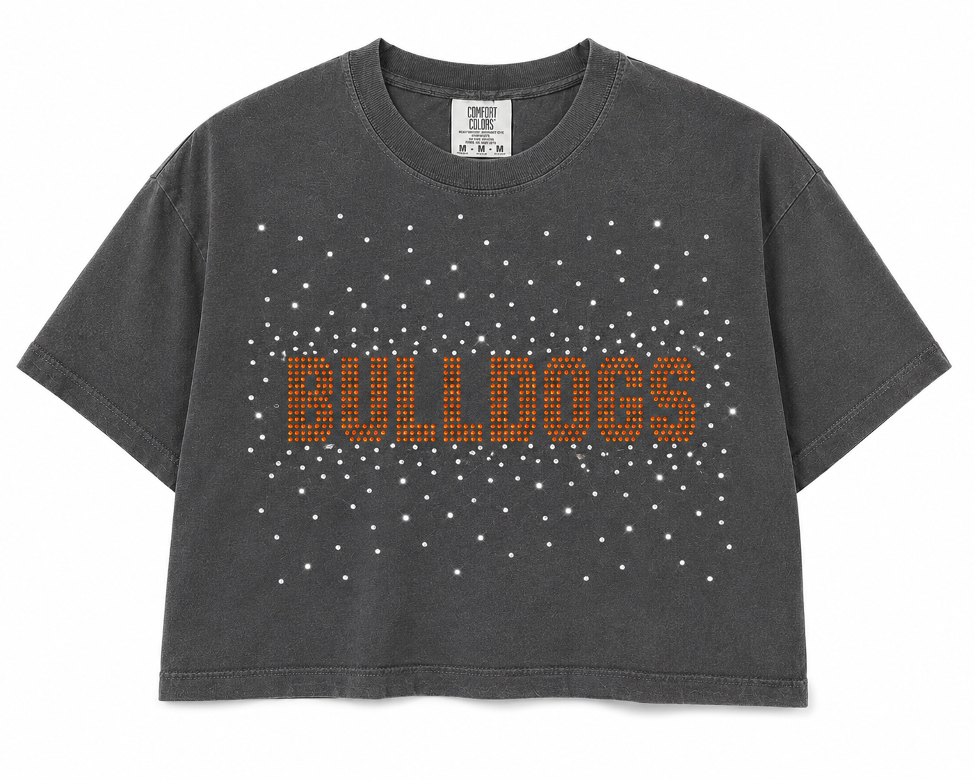 Bulldogs Rhinestone Cropped Tee