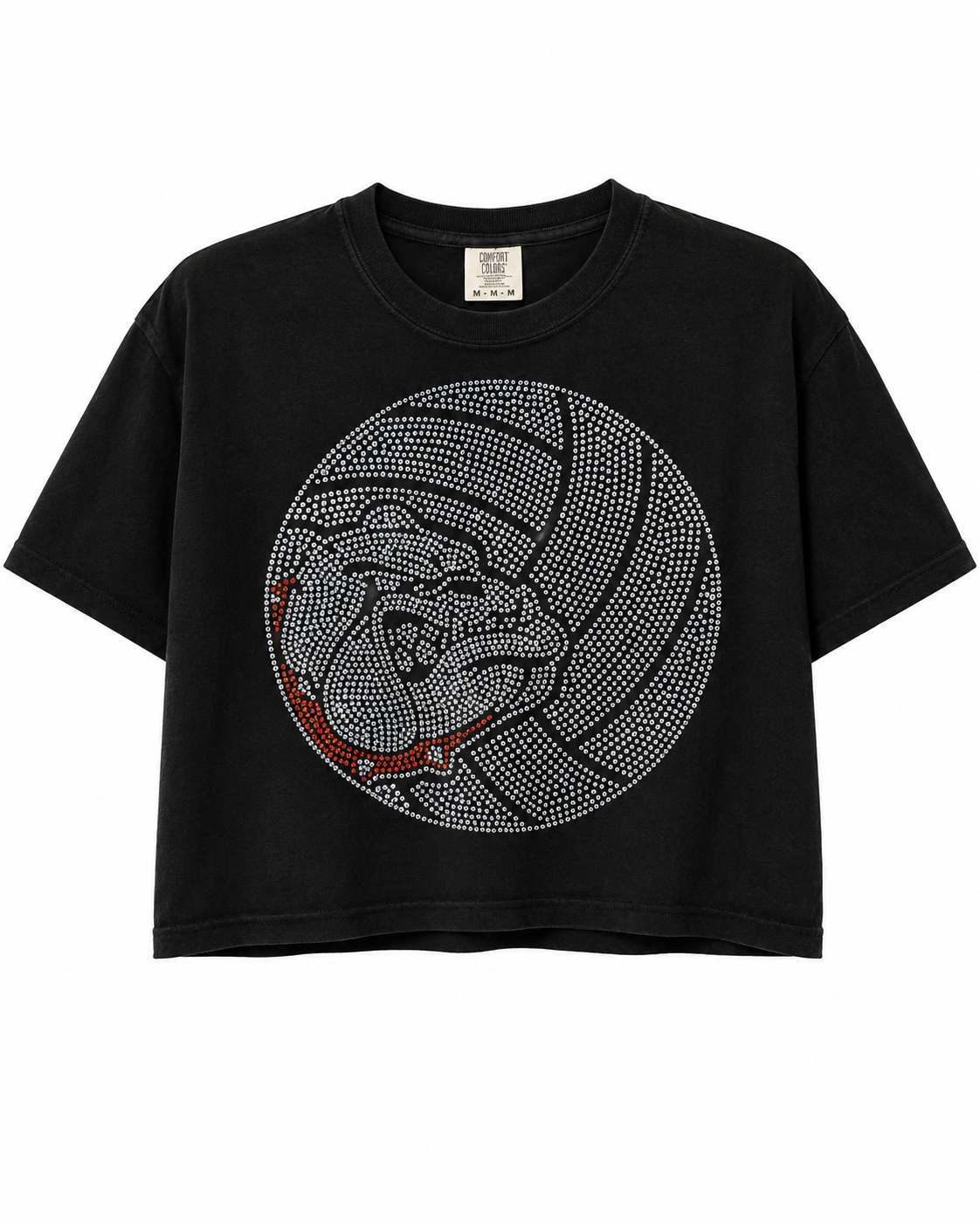 Bulldogs Rhinestone Volleyball Couture Tee