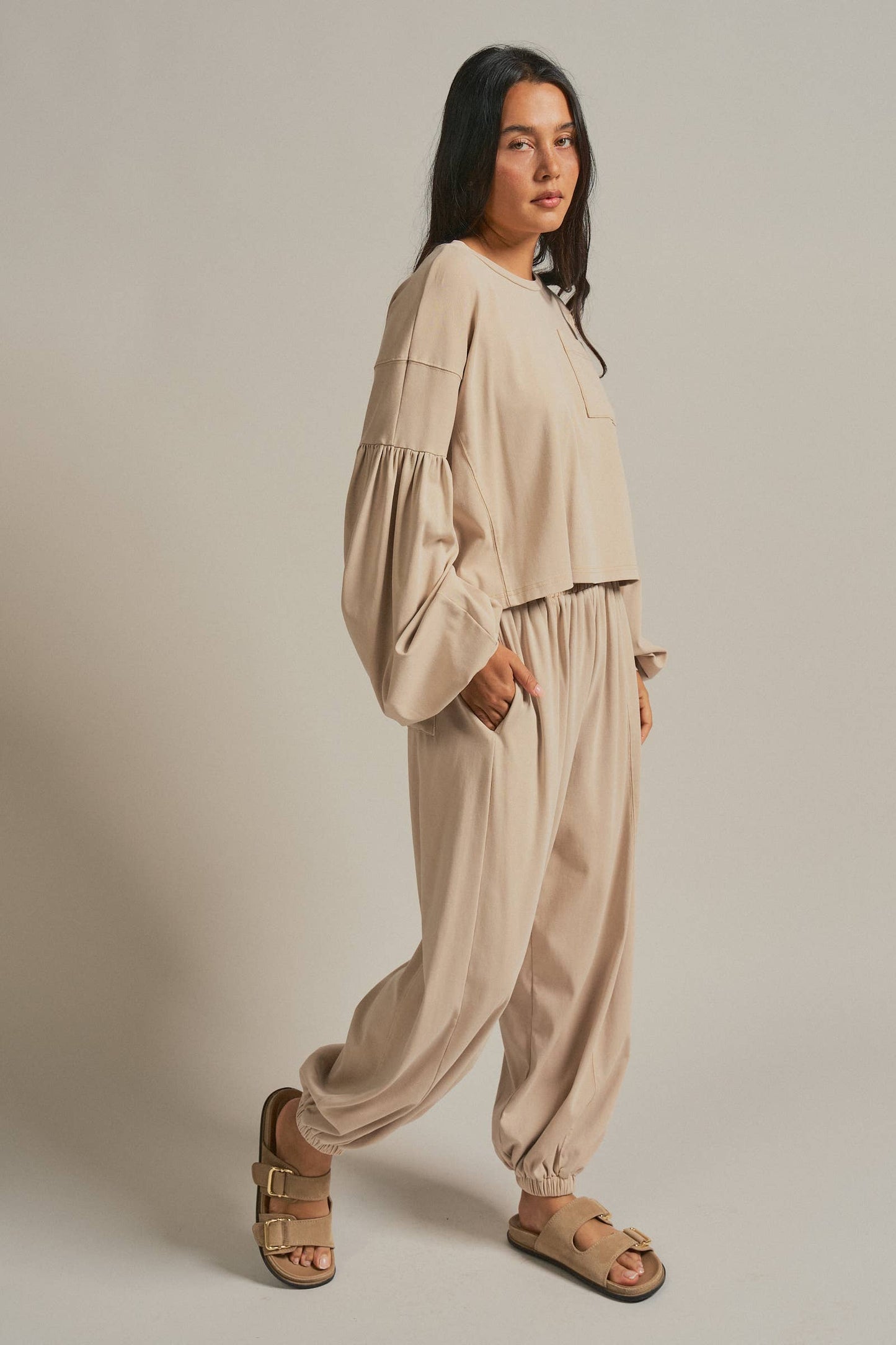 Mineral Wash Cotton Lounge Set-Preorder est ship 7/16