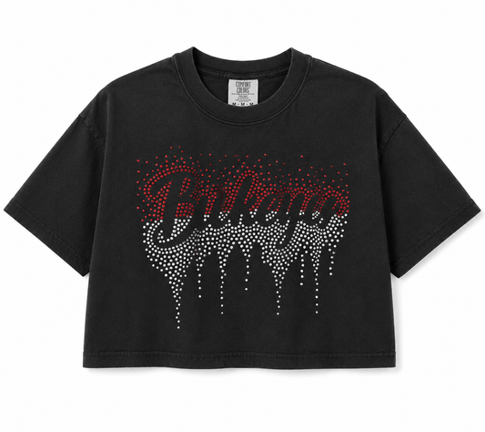 Buckeyes Rhinestone Drip Tee