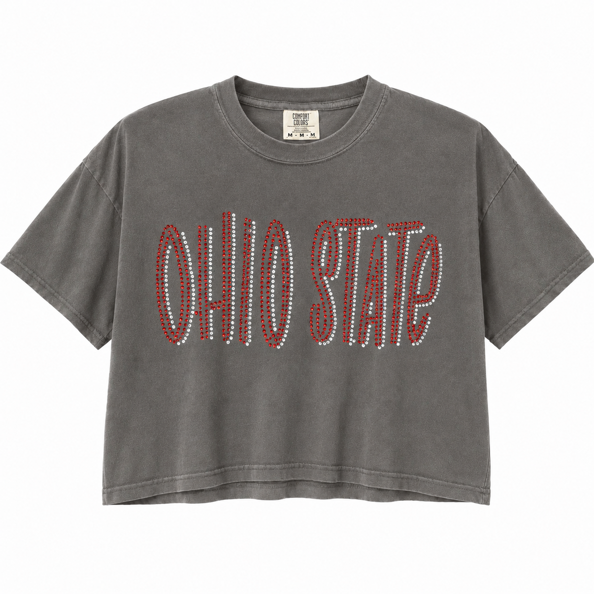 Ohio State Rhinestone Cropped Tee ❤️✨