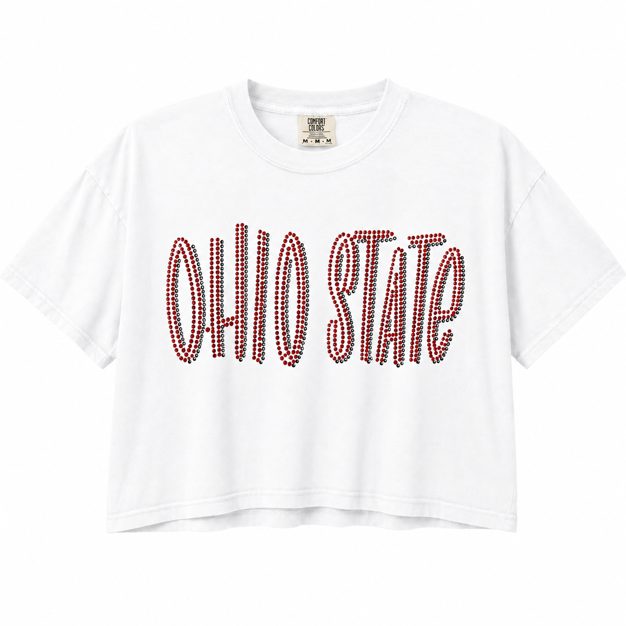 Ohio State Rhinestone Cropped Tee ❤️✨
