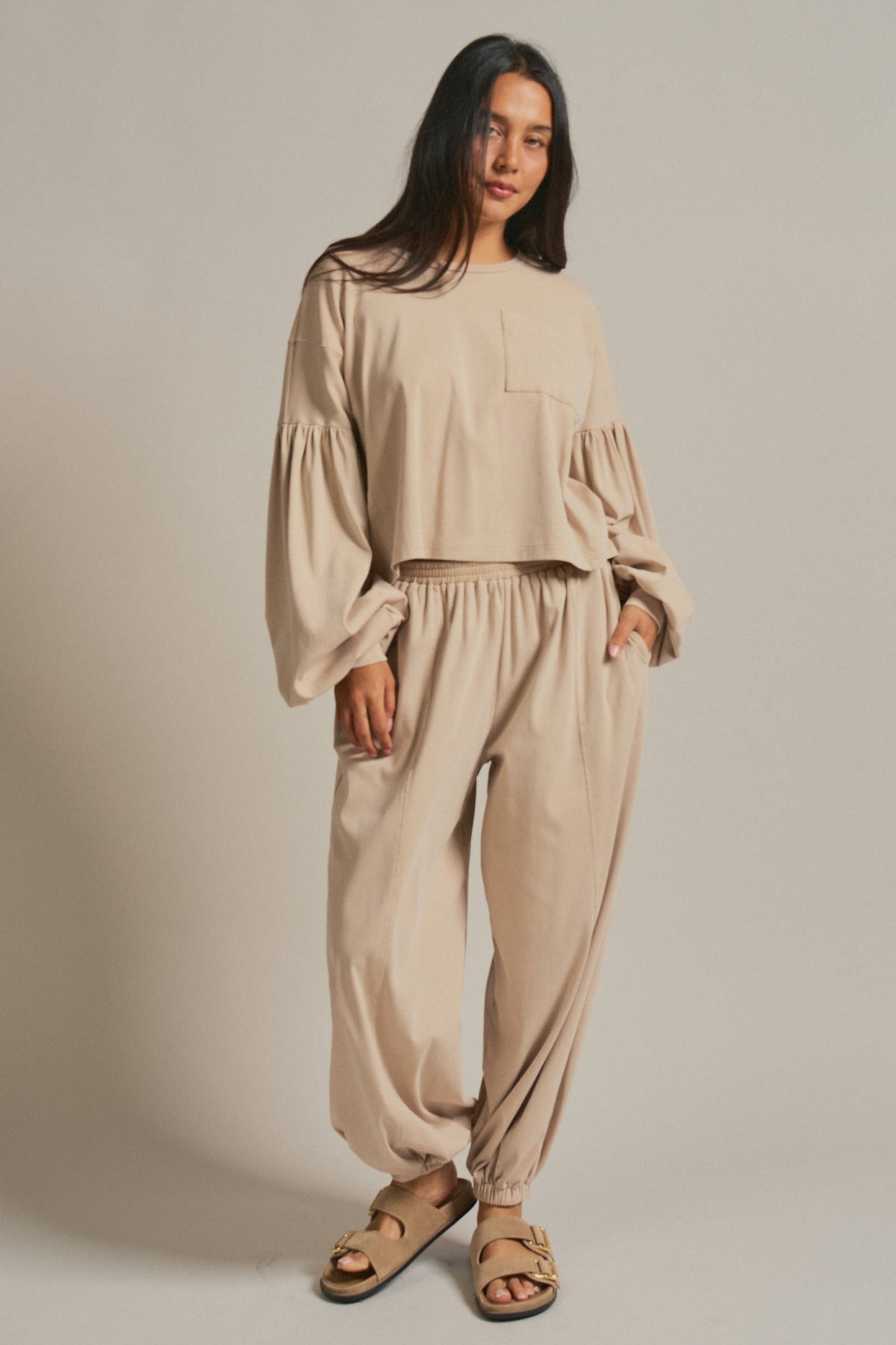 Mineral Wash Cotton Lounge Set-Preorder est ship 7/16