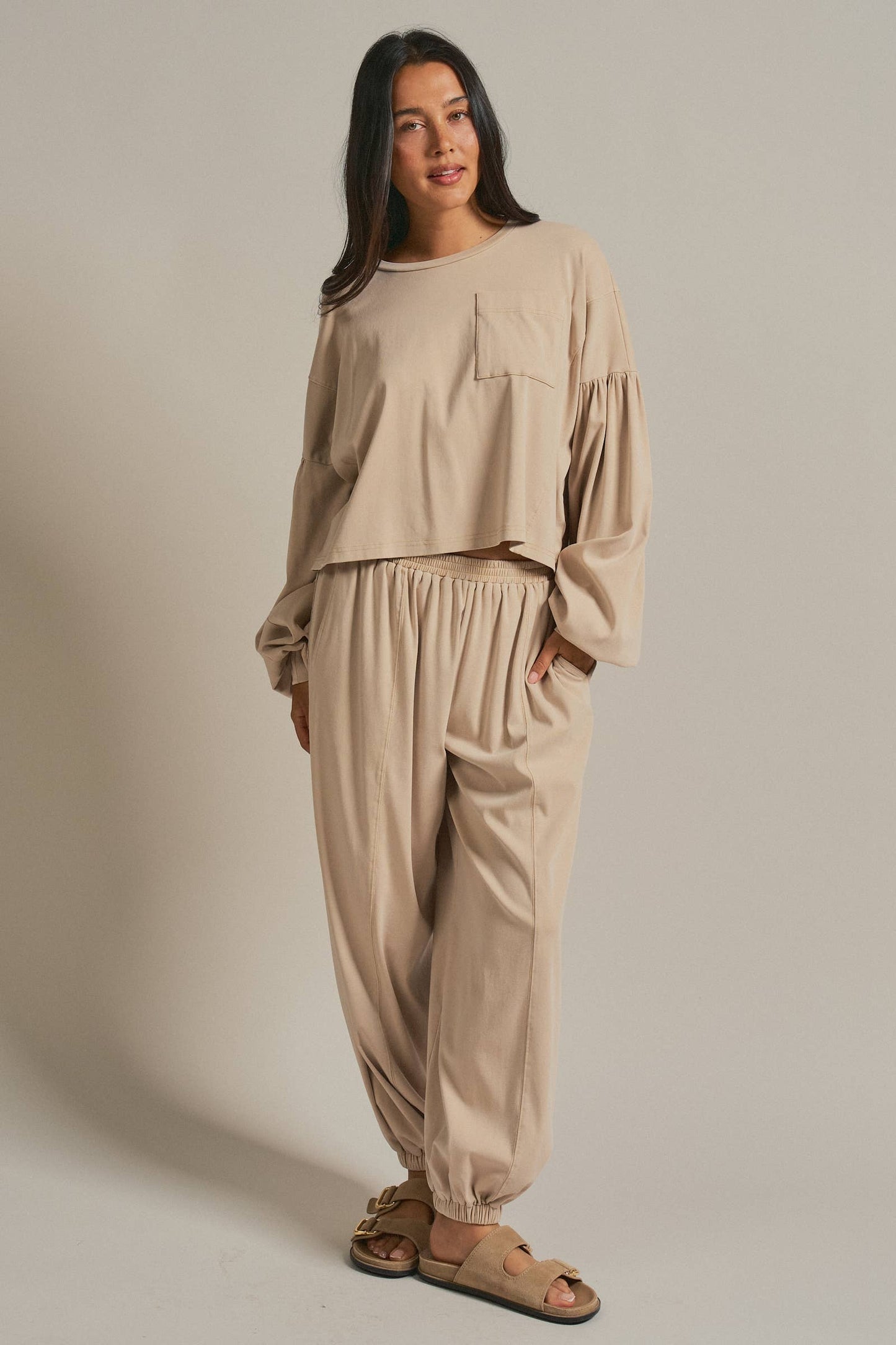 Mineral Wash Cotton Lounge Set-Preorder est ship 7/16